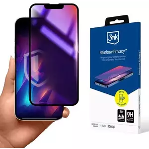 TEMPERED KIJELZŐVÉDŐ FÓLIA 3MK Rainbow Privacy iPhone 13/13 Pro/14 () kép