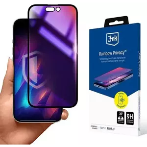 TEMPERED KIJELZŐVÉDŐ FÓLIA 3MK Rainbow Privacy iPhone 14 Pro () kép