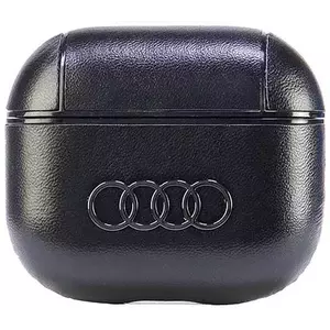 Tok Audi Leather Big Logo AirPods 3 cover black AU-AP3-GT/D3-BK (AU-AP3-GT/D3-BK) kép