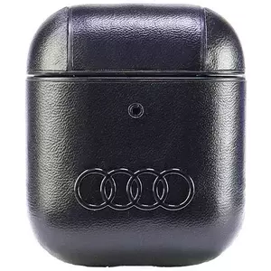 Tok Audi Leather Big Logo AirPods cover black AU-AP-GT/D3-BK (AU-AP-GT/D3-BK) kép