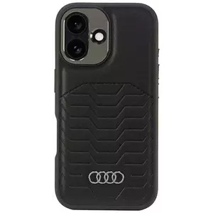 Tok Audi Synthetic Leather MagSafe iPhone 16 6.1" black hardcase AU-TPUPCMIP16-GT/D3-BK (AU-TPUPCMIP16-GT/D3-BK) kép