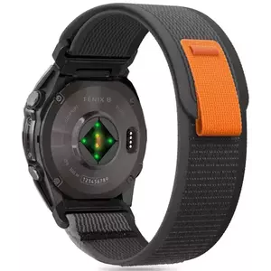 Óraszíj TECH-PROTECT NYLON GARMIN FENIX 5 / 6 / 6 PRO / 7 / 8 (47 MM) / E BLACK/ORANGE (5906302377176) kép