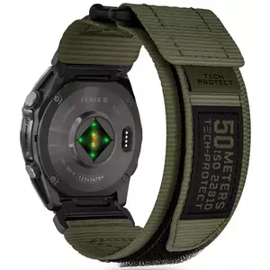 Óraszíj TECH-PROTECT SCOUT PRO GARMIN FENIX 5X / 5X PLUS / 6X / 6X PRO / 7X / 8 (51 MM) MILITARY GREEN (5906302376728) kép