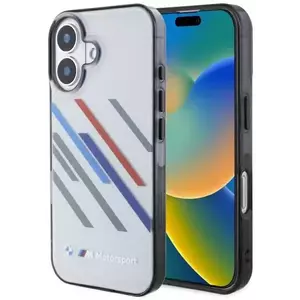 Tok BMW BMHCP16S23HTRAG iPhone 16 6.1" grey hardcase Motosport IML Random Stripes (BMHCP16S23HTRAG) kép