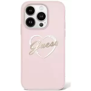 Tok Guess GUHCP16LHCHGSPP iPhone 16 Pro 6.3" pink hardcase IML Heart (GUHCP16LHCHGSPP) kép