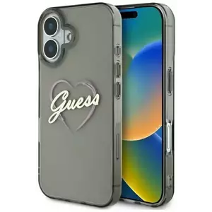 Tok Guess GUHCP16MHCHGSPK iPhone 16 Plus 6.7" black hardcase IML Heart (GUHCP16MHCHGSPK) kép