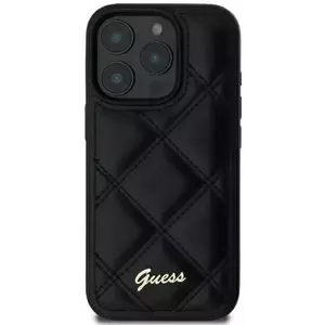 Tok Guess GUHCP16MPSQSQSK iPhone 16 Plus 6.7" black hardcase Quilted Metal Logo (GUHCP16MPSQSQSK) kép