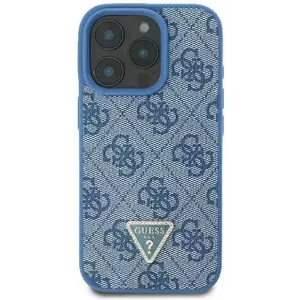 Tok Guess GUHCP16SP4TDSCPB iPhone 16 6.1" blue hardcase Leather Metal Logo Strass Crossbody (GUHCP16SP4TDSCPB) kép