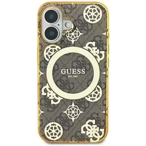 Tok Guess GUHMP16LH4PYEEW iPhone 16 Pro 6.3" brown hardcase IML Peony On 4G Background MagSafe (GUHMP16LH4PYEEW) kép