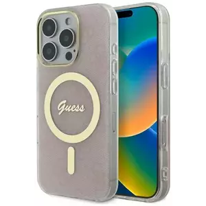 Tok Guess GUHMP16LH4STP iPhone 16 Pro 6.3" pink hardcase IML 4G MagSafe (GUHMP16LH4STP) kép