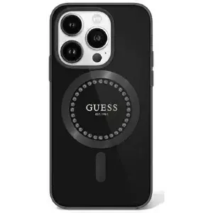 Tok Guess GUHMP16LPFTDTEK iPhone 16 Pro 6.3" black hardcase IML Rhinestones MagSafe (GUHMP16LPFTDTEK) kép