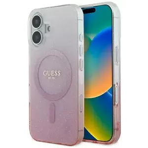 Tok Guess GUHMP16MHGRCELP iPhone 16 Plus 6.7" pink hardcase IML Glitter Gradient MagSafe (GUHMP16MHGRCELP) kép