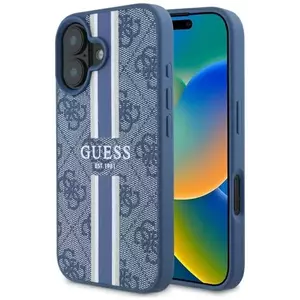 Tok Guess GUHMP16SP4RPSB iPhone 16 6.1" blue hardcase 4G Printed Stripes MagSafe (GUHMP16SP4RPSB) kép