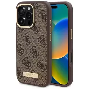 Tok Guess GUHMP16XU4GPRW iPhone 16 Pro Max 6.9" brown hardcase 4G Logo Plate MagSafe (GUHMP16XU4GPRW) kép