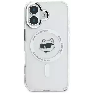 Tok Karl Lagerfeld KLHMP16LHLSCHH iPhone 16 Pro 6.3"white hardcase IML Metal Choupette Head MagSafe (KLHMP16LHLSCHH) kép