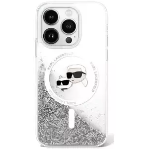 Tok Karl Lagerfeld KLHMP16LLGKCSGH iPhone 16 Pro 6.3" hardcase transparent Liquid Glitter Karl&Choupette Head Magsafe (KLHMP16LLGKCSGH) kép