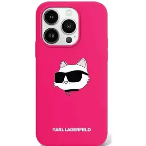 Tok Karl Lagerfeld KLHMP16SSCHPPLF iPhone 16 6.1" fuschia hardcase Silicone Choupette Head Print MagSafe (KLHMP16SSCHPPLF) kép