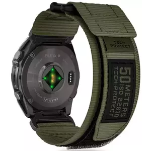 Óraszíj TECH-PROTECT SCOUT PRO GARMIN FENIX 5 / 6 / 6 PRO / 7 / 8 (47 MM) / E MILITARY GREEN (5906302377046) kép