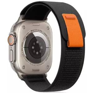 Óraszíj TECH-PROTECT NYLON STRIPE APPLE WATCH 6 / 7 / 8 / 9 / 10 / SE / ULTRA 1 / 2 (44 / 45 / 46 / 49 MM) BLACK/ORANGE (5906302370825) kép