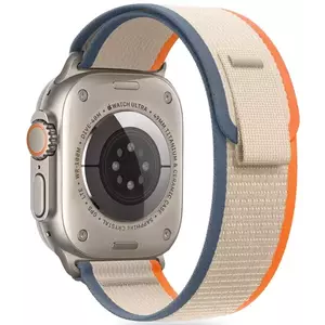 Óraszíj TECH-PROTECT NYLON STRIPE APPLE WATCH 6 / 7 / 8 / 9 / 10 / SE / ULTRA 1 / 2 (44 / 45 / 46 / 49 MM) CREAM/ORANGE (5906302370832) kép