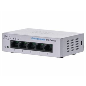 Cisco CBS110 unmanaged 5-portos gigabit switch (CBS110-5T-D-EU) szürke kép