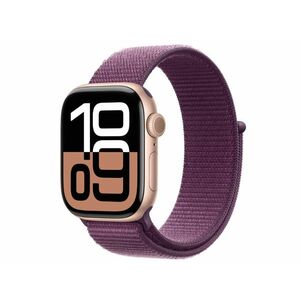 Apple Watch Series 10 GPS (MWWK3QH/A) - 42mm Rose Gold Alu Case with Plum Sport Loop kép