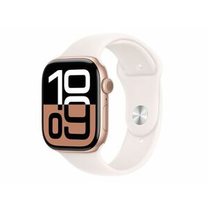 Apple Watch Series 10 GPS (MWWU3QH/A) - 46mm Rose Gold Alu Case with Light Blush Sport Band - M/L kép