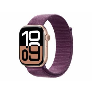 Apple Watch Series 10 GPS (MWWV3QH/A) - 46mm Rose Gold Alu Case with Plum Sport Loop kép