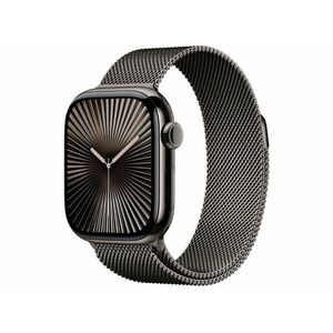 Apple Watch Series 10 Cellular (MX053QH/A) - 42mm Slate Titanium Case with Slate Milanese Loop kép