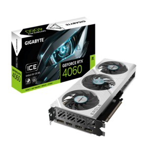 GIGABYTE nVIDIA RTX 4060 8GB DDR6 OC videókártya (GV-N4060EAGLEOC ICE-8GD) kép