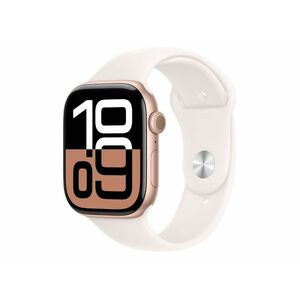 Apple Watch Series 10 Cellular (MWY63QH/A) - 46mm Rose Gold Alu Case with Light Blush Sport Band - S/M kép