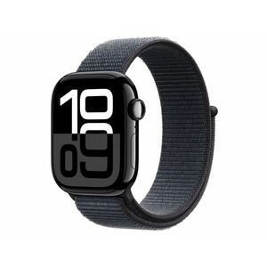 Apple Watch Series 10 Cellular (MWX83QH/A) - 42mm Jet Black Alu Case with Ink Sport Loop kép