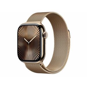 Apple Watch Series 10 Cellular (MX083QH/A) - 42mm Gold Titanium Case with Gold Milanese Loop kép