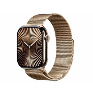 Apple Watch Series 10 Cellular (MX003QH/A) - 46mm Gold Titanium Case with Gold Milanese Loop - M/L kép