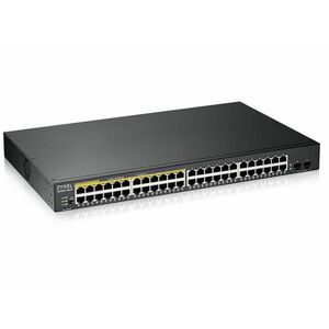 ZYXEL Switch 48x1000Mbps (24xOE) + 2xGigabit SFP, Fémházas Menedzselhető, GS1900-48HPV2-EU0101F kép