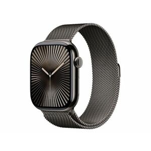 Apple Watch Series 10 Cellular (MC7R4QH/A) - 46mm Slate Titanium Case with Slate Milanese Loop - S/M kép