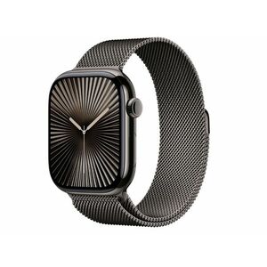 Apple Watch Series 10 Cellular (MWYW3QH/A) - 46mm Slate Titanium Case with Slate Milanese Loop - M/L kép