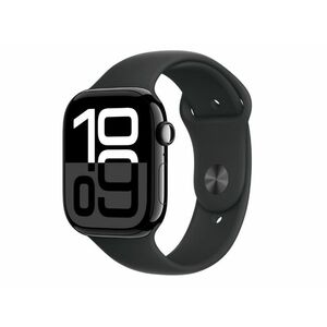 Apple Watch Series 10 GPS (MWWQ3QH/A) - 46mm Jet Black Alu Case with Black Sport Band - M/L kép