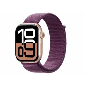 Apple Watch Series 10 Cellular (MWY83QH/A) - 46mm Rose Gold Alu Case with Plum Sport Loop kép