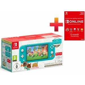 Nintendo Switch Lite türkiz + Animal Crossing New Horizons játékkonzol csomag + 12 hónap NSO (NSH134) kép