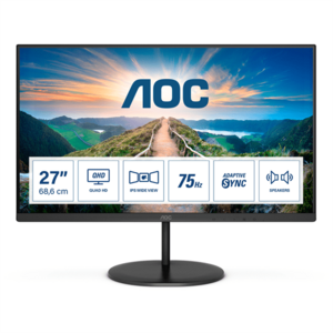 AOC 27 QHD IPS monitor (Q27V4EA) fekete kép