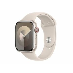 Apple Watch Series 9 GPS, 45mm (MR963QH/A) csillagfény alumíniumtok, csillagfény sportszíj - S/M kép