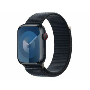 Apple Watch Series 9 GPS, 45mm (MR9C3QH/A) éjfekete alumíniumtok, éjfekete sportpánt kép