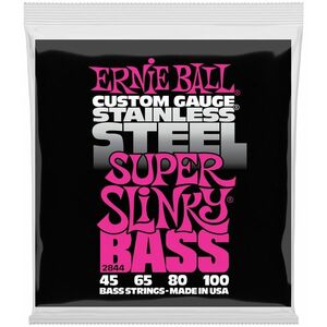 Ernie Ball 2844 Super Slinky Stainless Steel Electric Bass 45-100 kép