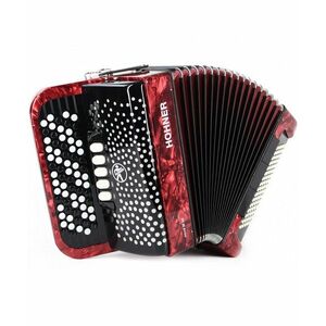 Hohner Nova III 96 red, B-stepped kép