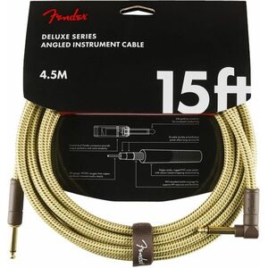 Fender Deluxe Series 5' Instrument Cable Tweed kép