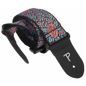 Perri's Leathers Jacquard Strap Blue And Red Flower kép