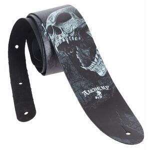 Perri's Leathers 11024 ALCHEMY Guitar Strap Berserker Skull kép