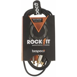 Bespeco ROCKIT Interlink Cable 2x RCA - 2x Jack Mono 1, 5 m kép