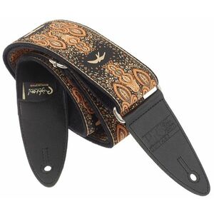 PRS 2" Guitar Strap, Custom Jacquard Birds Fleur, Peach kép